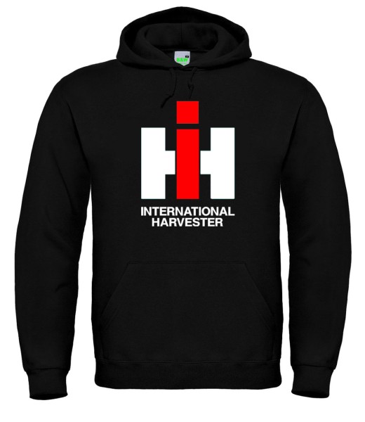 IHC Int. Harvester Hoodie - Brustdruck mittig, weiß/rot