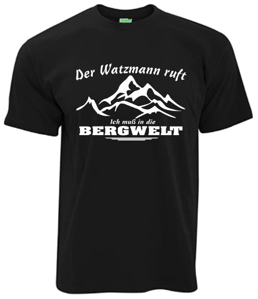 T-Shirt Brustdruck mittig | Der Watzmann ruft mich in die Bergwelt