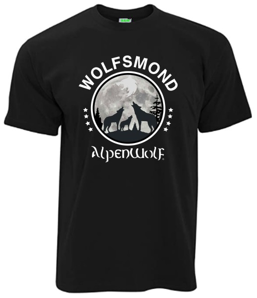 Alpenwolf T-Shirt "Wolfsmond" Brustdruck mittig